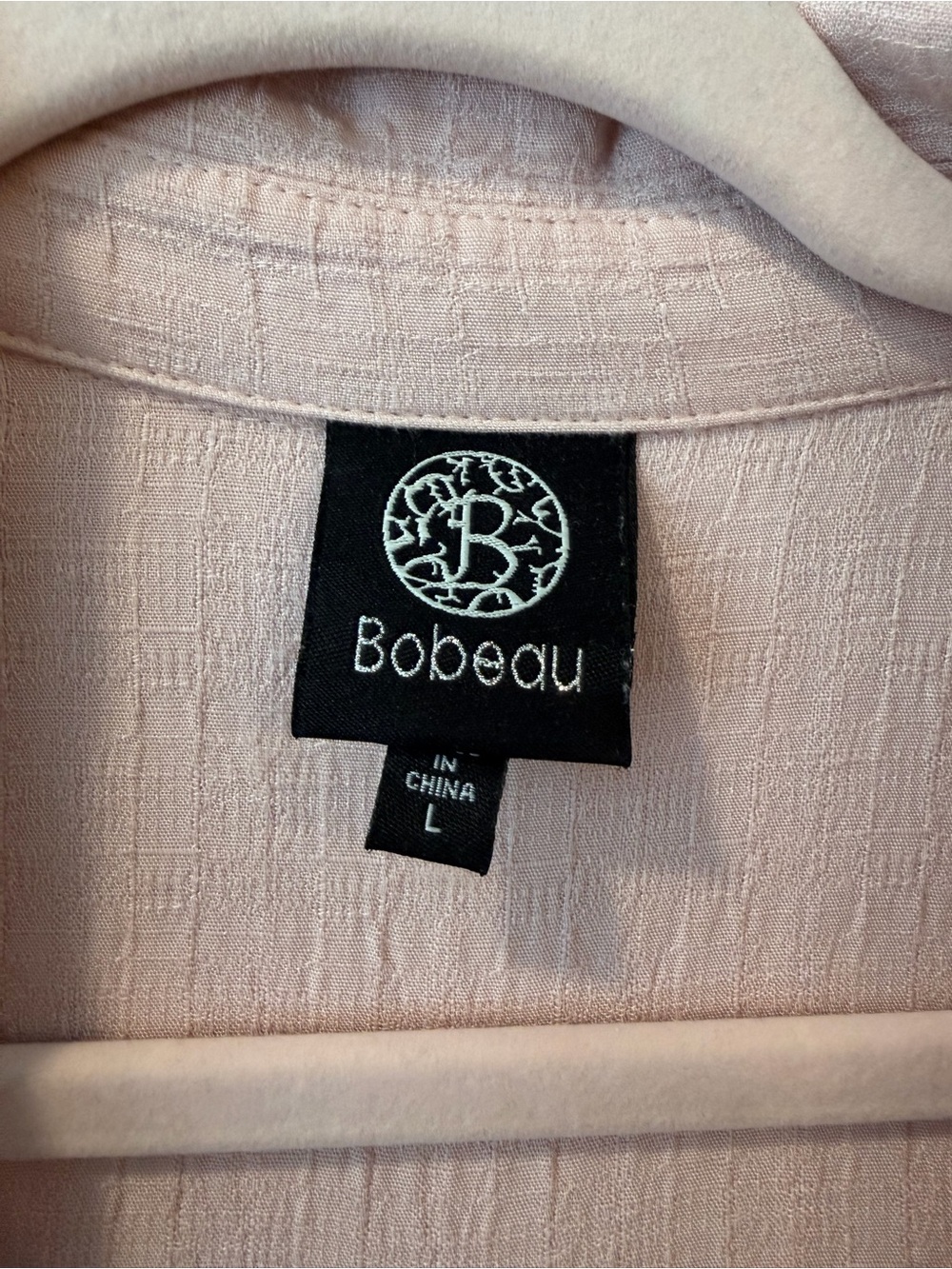 bobeau Blush Textured Pink Blouse